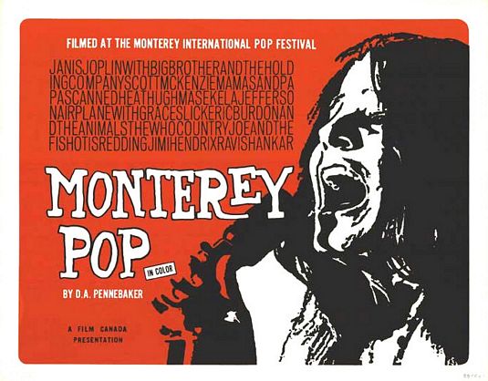 the movie poster: Monterey Pop (1968)