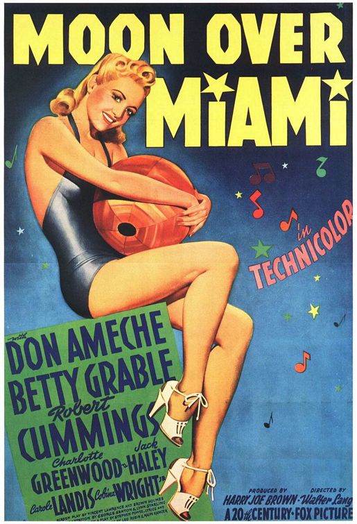 the movie poster: Moon Over Miami (1941)