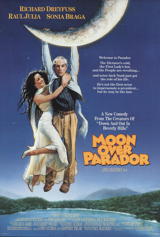 the movie poster: Moon Over Parador (1988) ver1