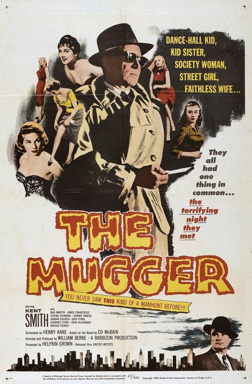 the movie poster: The Mugger (1958)