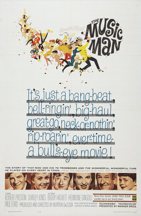 1000 piece jigsaw puzzle for the movie poster: The Music Man (1962)