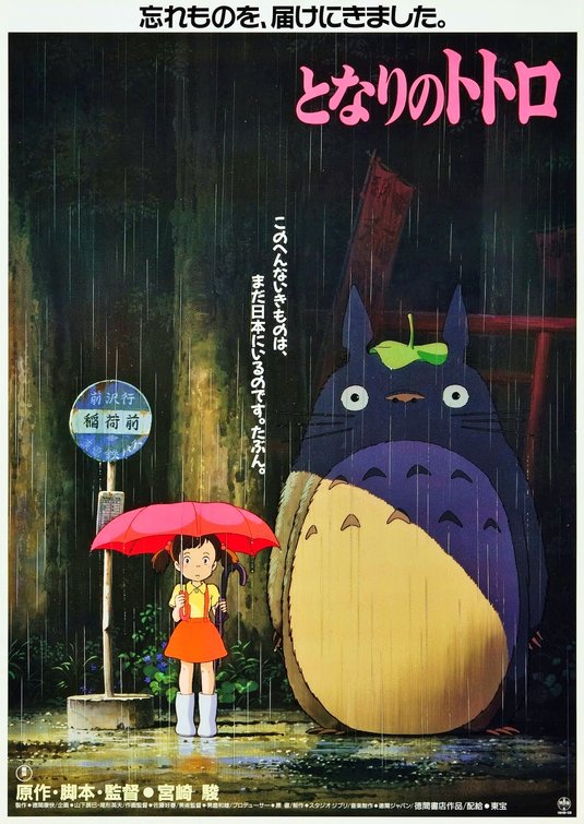 the movie poster: My Neighbor Totoro (1993)