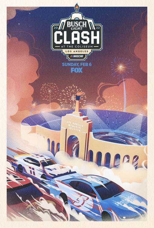 1000 piece jigsaw puzzle for tv poster: NASCAR: Clash at the Coliseum