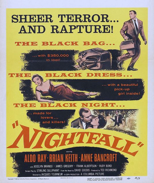 the movie poster: Nightfall (1957) ver2