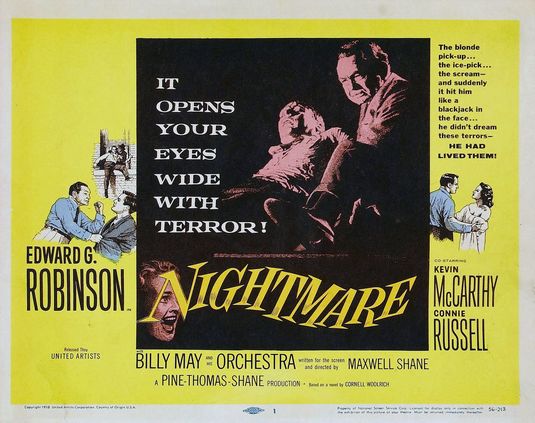 the movie poster: Nightmare (1956) ver2