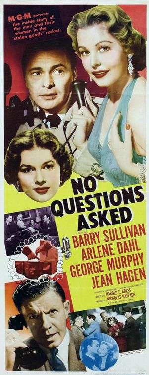 the movie poster: No Questions Asked (1951)