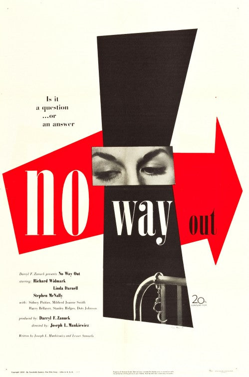 1000 piece jigsaw puzzle for the movie poster: No Way Out (1950)