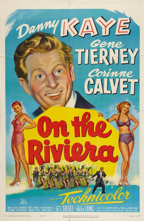 1000 piece jigsaw puzzle for the movie poster: On the Riviera (1951)