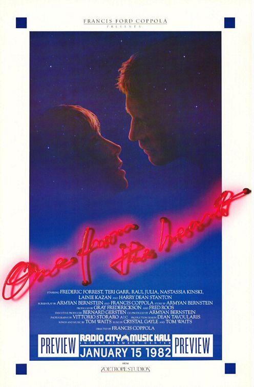 the movie poster: One From the Heart (1982) ver2