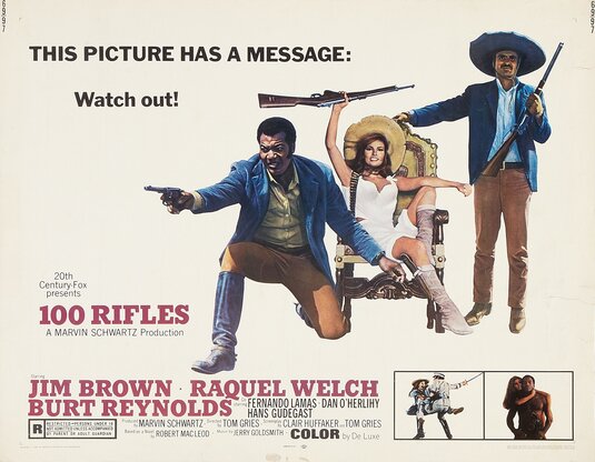 1000 piece jigsaw puzzle for the movie poster: 100 Rifles (1969) ver4