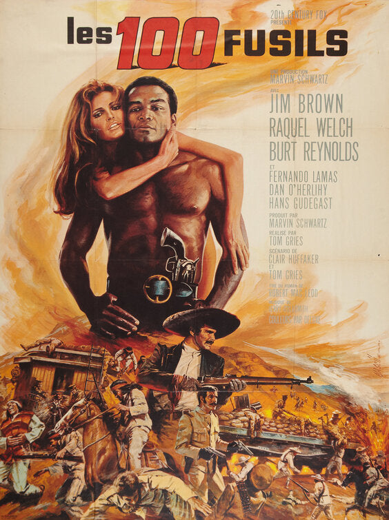 1000 piece jigsaw puzzle for the movie poster: 100 Rifles (1969) ver8