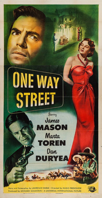 1000 piece jigsaw puzzle for the movie poster: One Way Street (1950)