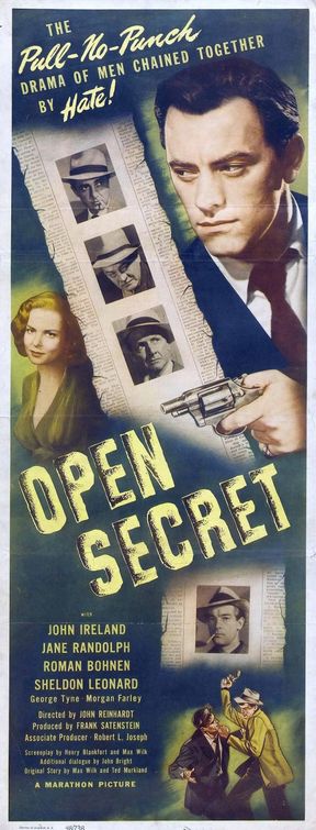 the movie poster: Open Secret (1948)