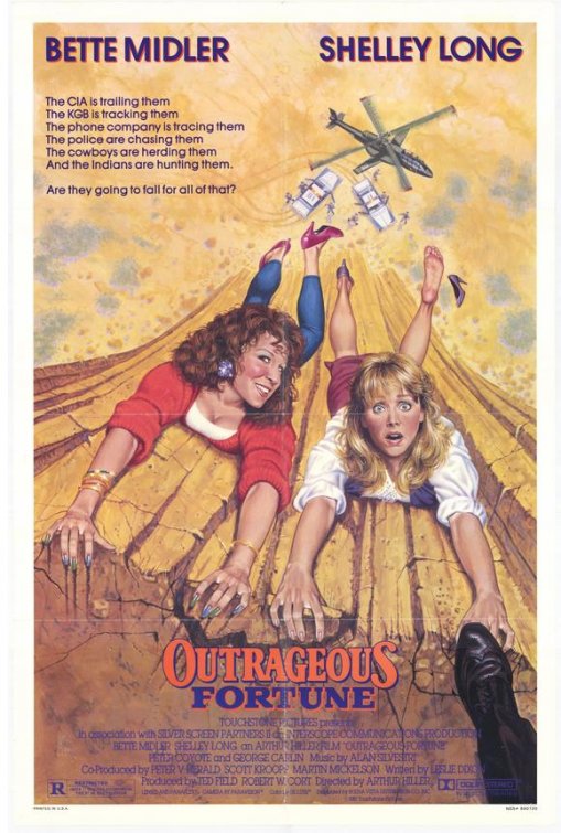 1000 piece jigsaw puzzle for the movie poster: Outrageous Fortune (1987)