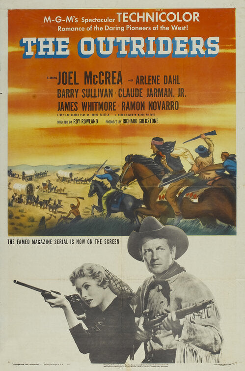 1000 piece jigsaw puzzle for the movie poster: The Outriders (1950)