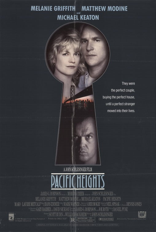 the movie poster: Pacific Heights (1990) ver1