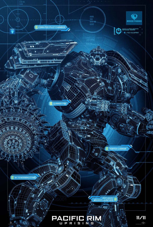 1000 piece jigsaw puzzle for the movie poster: Pacific Rim Uprising (2018) ver48