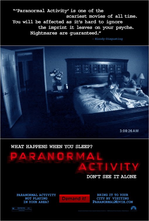 1000 piece jigsaw puzzle for the movie poster: Paranormal Activity (2009)
