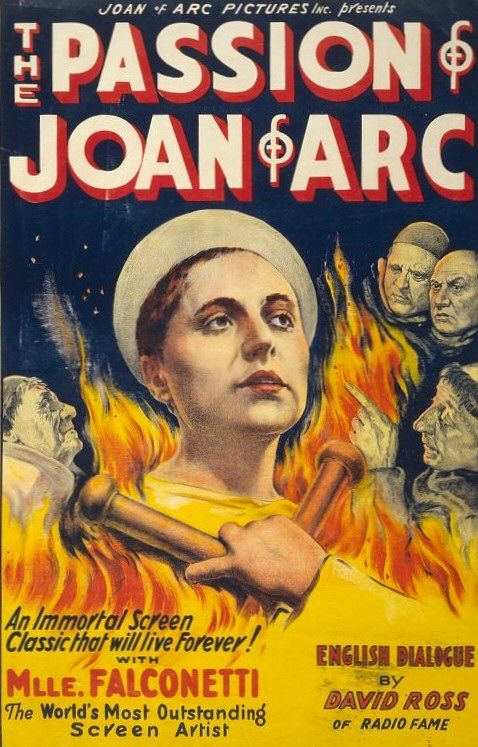 the movie poster: The Passion of Joan of Arc (1929)
