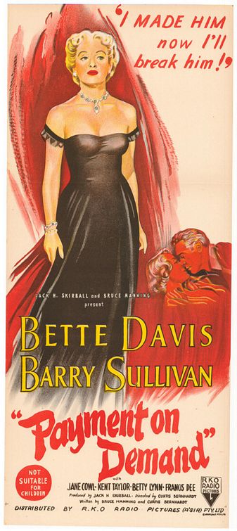 the movie poster: Payment on Demand (1951)