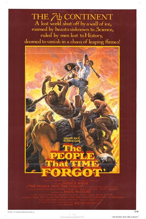 the movie poster: The People That Time Forgot (1977)
