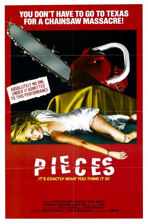 the movie poster: Pieces (1983)