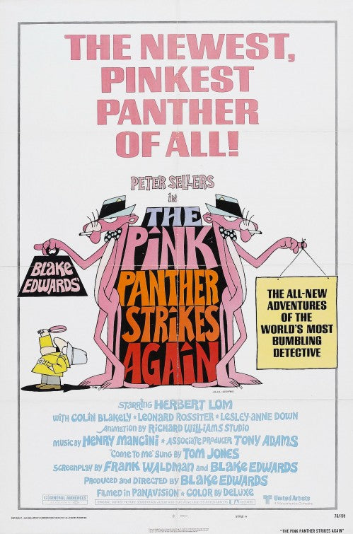 the movie poster: The Pink Panther Strikes Again (1976)