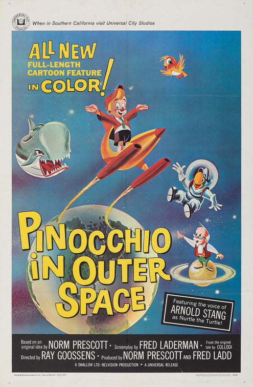 1000 piece jigsaw puzzle for the movie poster: Pinocchio in Outer Space (1965)