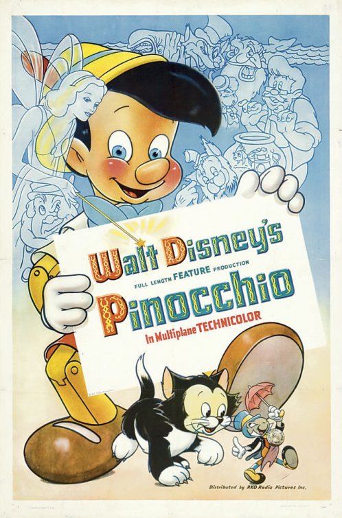 1000 piece jigsaw puzzle for the movie poster: Pinocchio (1940) ver7