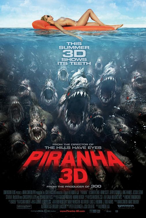 1000 piece jigsaw puzzle for the movie poster: Piranha 3-D (2010) ver3