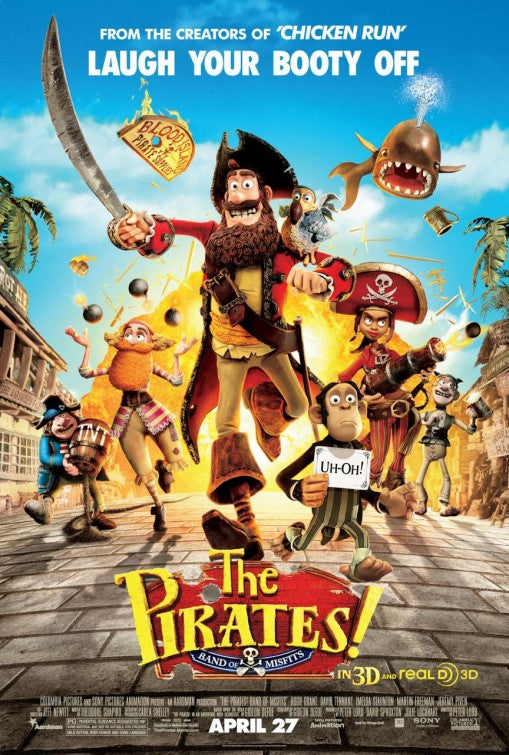 1000 piece jigsaw puzzle for the movie poster: The Pirates! Band of Misfits (2012) ver3