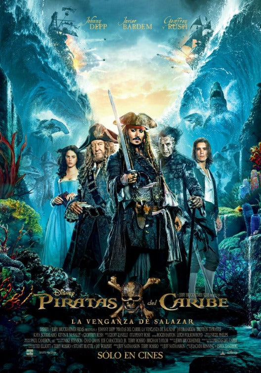1000 piece jigsaw puzzle for the movie poster: Pirates of the Caribbean: Dead Men Tell No Tales (2017) ver4