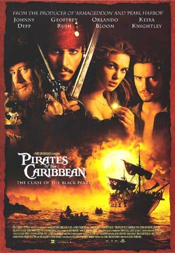 the movie poster: Pirates of the Caribbean: The Curse of the Black Pearl (2003) ver9