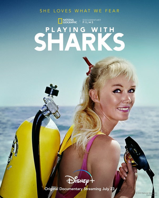 1000 piece jigsaw puzzle for the movie poster: Playing with Sharks: The Valerie Taylor Story (2021)