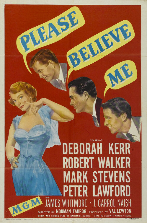 1000 piece jigsaw puzzle for the movie poster: Please Believe Me (1950)