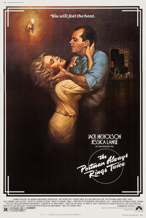 the movie poster: The Postman Always Rings Twice (1981)