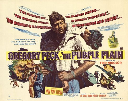 the movie poster: The Purple Plain (1954)