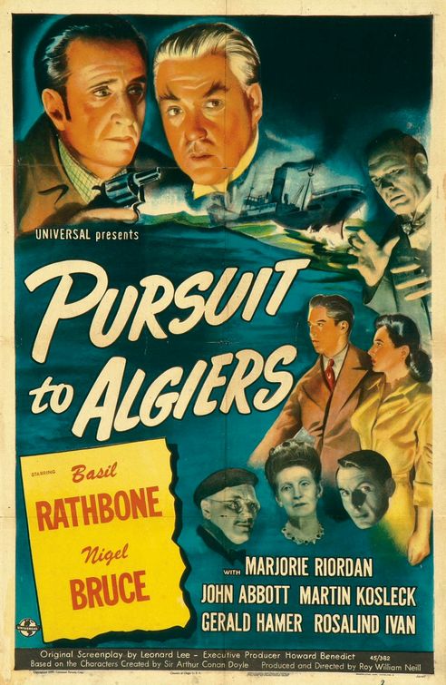 the movie poster: Pursuit to Algiers (1945)