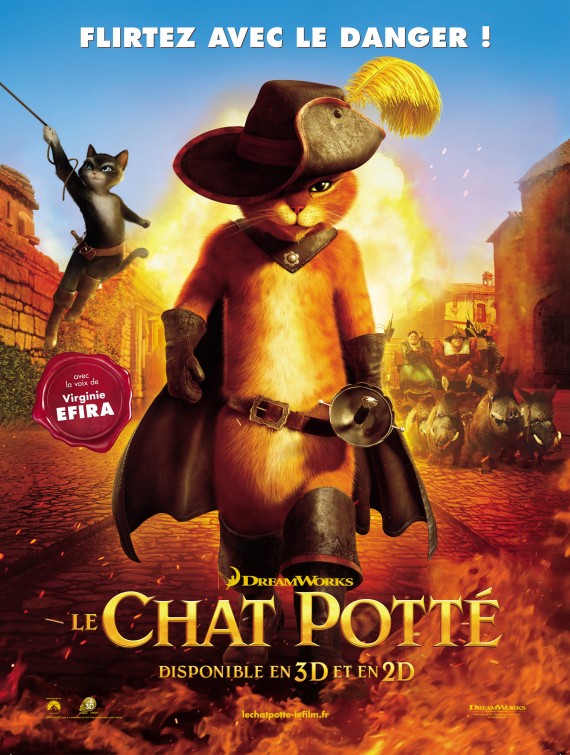 1000 piece jigsaw puzzle for the movie poster: Puss in Boots (2011) ver8