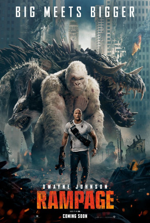 1000 piece jigsaw puzzle for the movie poster: Rampage (2018) ver2