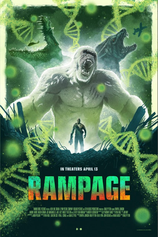 1000 piece jigsaw puzzle for the movie poster: Rampage (2018) ver6