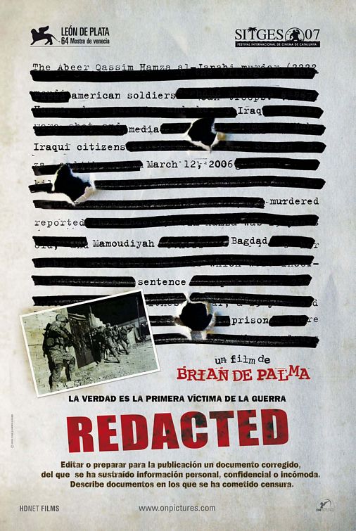 the movie poster: Redacted (2007) ver2