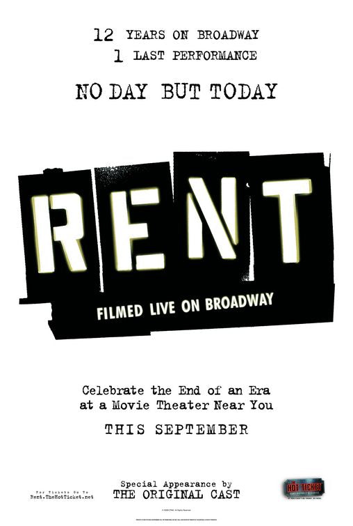 the movie poster: Rent: Filmed Live on Broadway (2008)