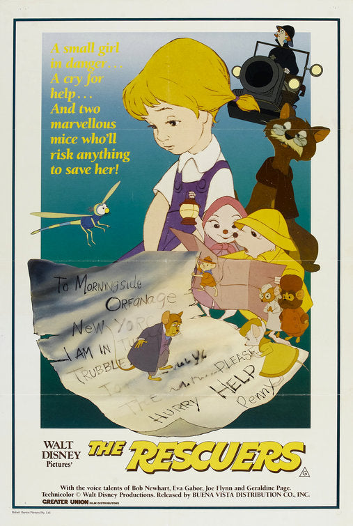 the movie poster: The Rescuers (1977) ver3