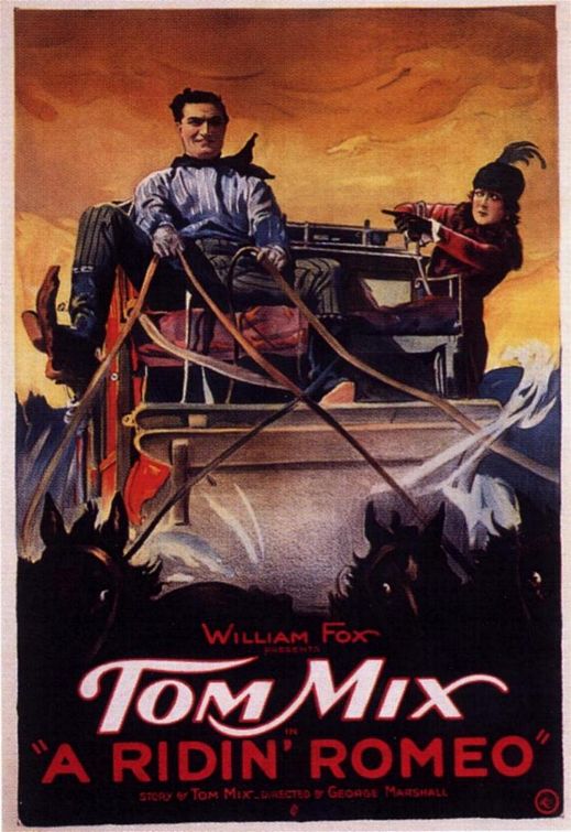 the movie poster: A Ridin Romeo (1921)