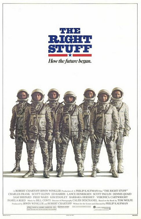 the movie poster: The Right Stuff (1983) ver1