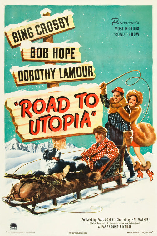 1000 piece jigsaw puzzle for the movie poster: Road to Utopia (1945)