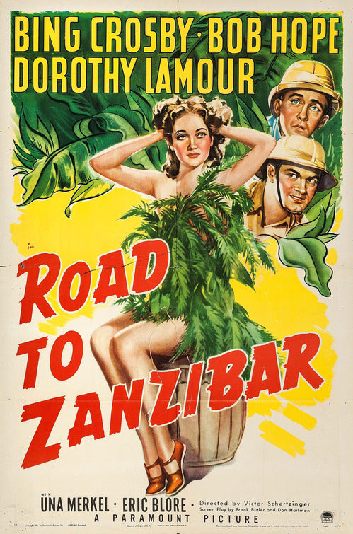 1000 piece jigsaw puzzle for the movie poster: Road to Zanzibar (1941)