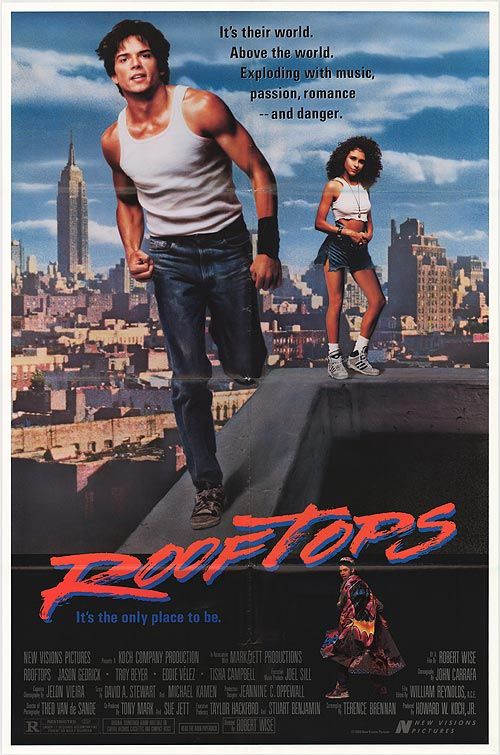 the movie poster: Rooftops (1989)