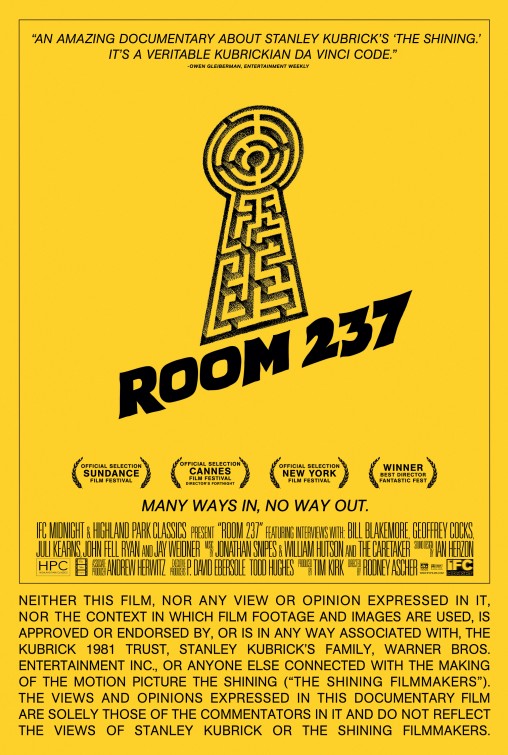1000 piece jigsaw puzzle for the movie poster: Room 237 (2012) ver2